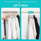 HOUSE DAY Premium Velvet Hangers 50 Pack Grey, Non-Slip Flocked Felt Hangers - Image 4