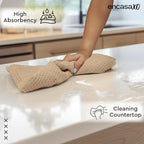 Encasa XO Kitchen Dish Towels Set | Multicolor | Waffle Weave and Flat Hand Tea - Image 2