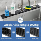 Stone Faucet Mat for Kitchen Sink, Large Fast Drying Stone Faucet Mat for - Image 5