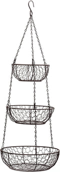 RSVP International Hanging Storage Collection 3-Tier Baskets, Bronze Chicken by RSVPInternational