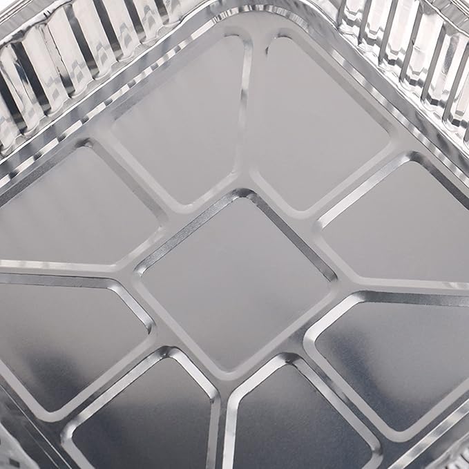 10pack- 8 x 8 Aluminum foil Pans Disposable Heavy Duty Square baking Cake Pan - Image 5