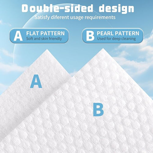 100 Count Disposable Face Towel, Biodegradable Facial Dry Wipes, Super Soft & - Image 2