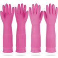 Mamison 2 Pairs Reusable Waterproof Household Dishwashing Cleaning Rubber Gloves by QualityKitchenandHome