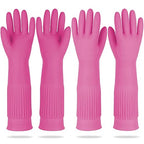Mamison 2 Pairs Reusable Waterproof Household Dishwashing Cleaning Rubber Gloves by QualityKitchenandHome