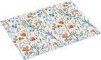 Burnt Orange Teal Floral Dish Drying Mats - Image 2