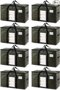 TAILI 8 Pack Green Extra Large Storage Bags, Heavy Duty Totes by TAILI