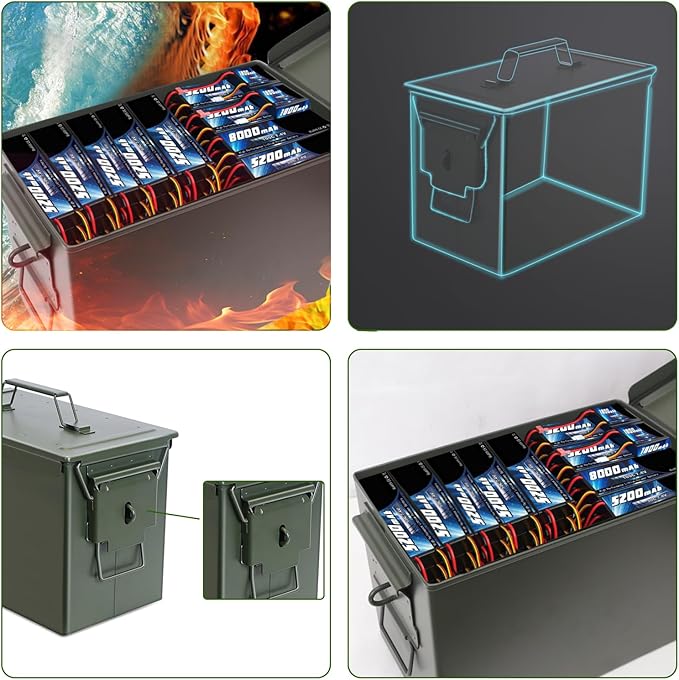 Ammo Can&Ammo Box, Fireproof & Waterproof Metal Storage Box - Image 6