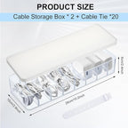 Tatuo 2 Pcs Cable Organizer Box - Image 2