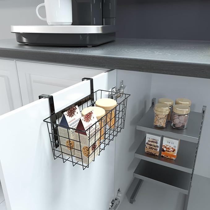 MaraFansie Hanging Kitchen Baskets Wire Storage Basket Over the Cabinet Door - Image 5