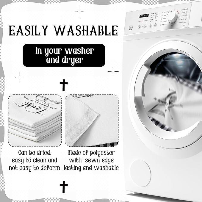 R HORSE Religious Christian Kitchen Dish Towel 5Pcs Bible Verse Scripture - Image 3