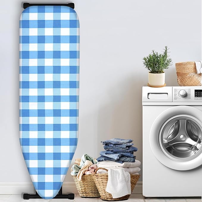 Nuxovilar Blue and White Gingham Ironing Board Cover, This Cover Fits Most - Image 3