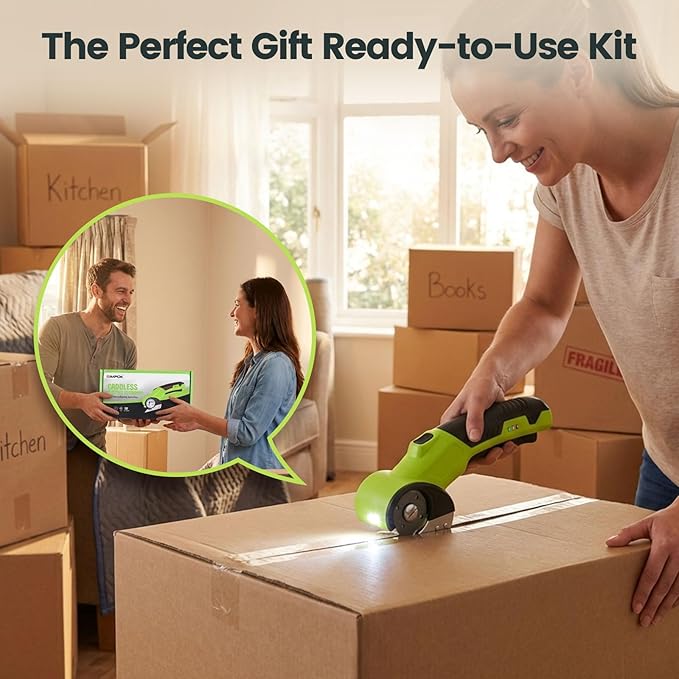 Electric Scissors & Cardboard Cutter, 4V Cordless Power Box Cutter - Image 7