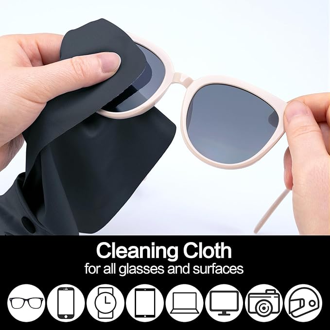 Vemiss 6 Pack Microfiber Glasses Cleaning Cloth, Wipes Lens Eyeglasses & Screens - Image 3