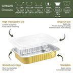 11" x 7.5" Heavy-Duty Aluminum Foil Pans - Image 3