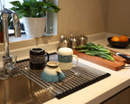 Ahyuan Roll up Dish Drying Rack Over The Sink Kitchen Roll up Sink Drying Rack - Image 4