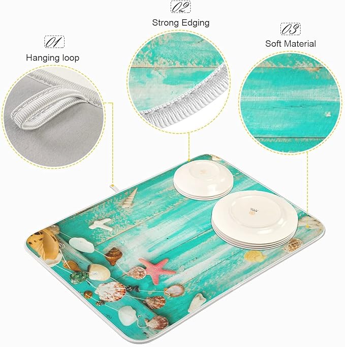 Absorbent Dish Drying Mat for Kitchen Counter - Image 4