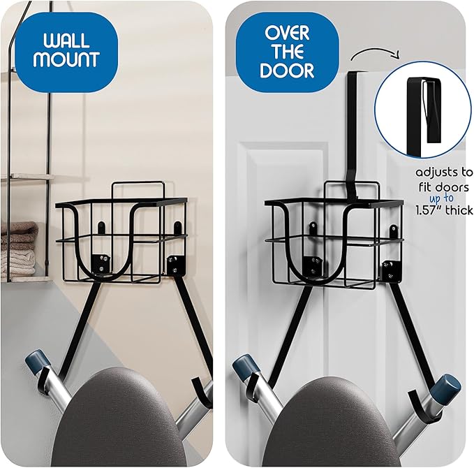 Ironing Board Holder Wall Mount & Over The Door Hanger, Laundry Room Ironing - Image 3