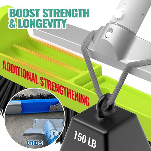 18" Pool Brush Head for Cleaning Swimming Pool Walls, Curved Ends - Image 2