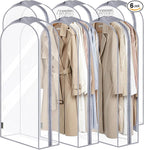BALEINE 48'' Clear Garment Bags, 10.5'' Wide PEVA Suit Bag by BALEINE