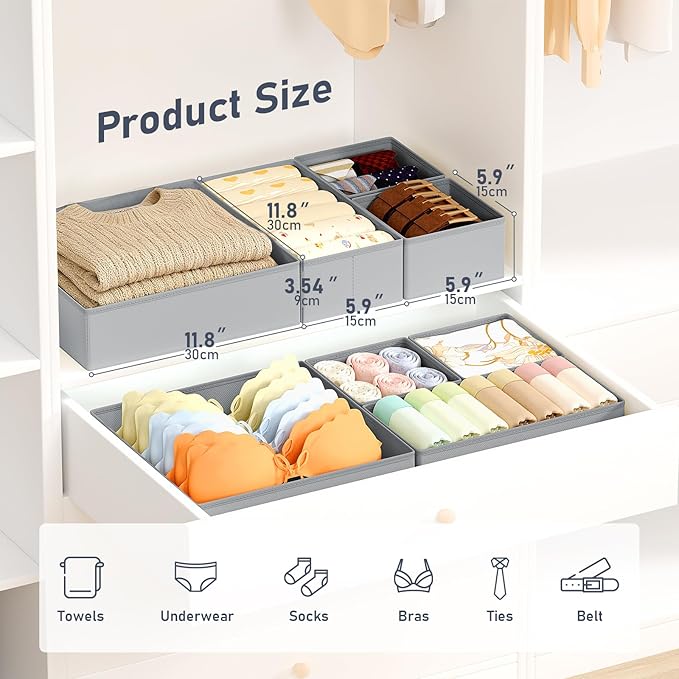 DIMJ Drawer Organizer Clothes 26 Pack - Image 2