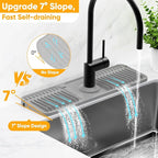 17.7'' Faucet Mat for Kitchen Sink Splash Guard Folding Kitchen Sink Faucet Mat - Image 3