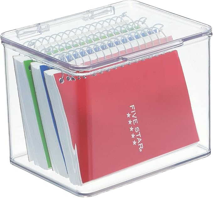 mDesign Small Plastic Home Office Storage Organizer Box Containers - Image 8