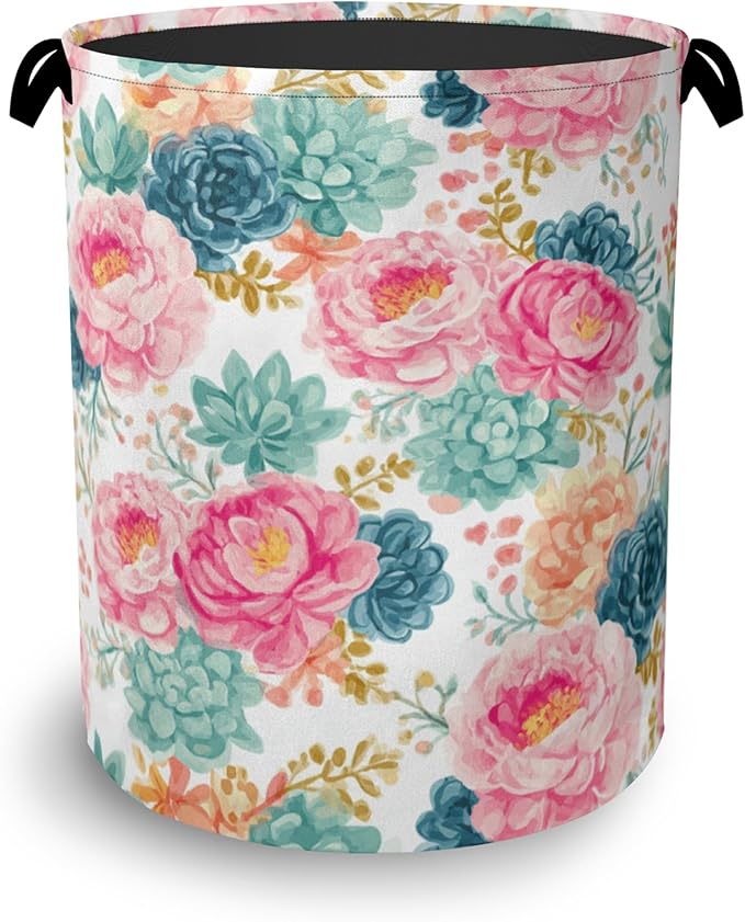Succulent Plant Laundry Basket by Unknown