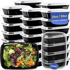 38oz Meal Prep Containers 15 Pack, BPA Free Food Storage Containers by Unknown