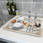Farmhouse Rooster Dish Drying Mat - Image 6