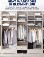 Smartor Wooden Hangers 20 Pack, Solid Wood Coat Hanger - Image 9