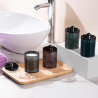 4 Pack Qtip Holder, Canister Apothecary Jar Set, Bathroom Jars - Image 5