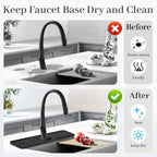 PoYang 17.7 Inch Faucet Mat for Kitchen Sink Splash Guard Behind Faucet - Image 6