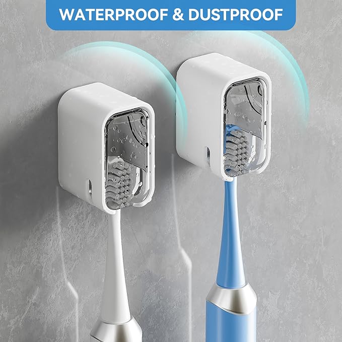 Toothbrush Holders for Bathroom【Innovation Single Slot Design】 2PCS Toothbrush - Image 2
