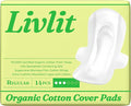 Livlit Regular Size Ultra Thin Sanitary Pads, 100% Organic Cotton from Texas by LivlitOrganicPads