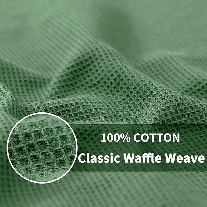 Homaxy 100% Cotton Waffle Weave Kitchen Towels - Image 3