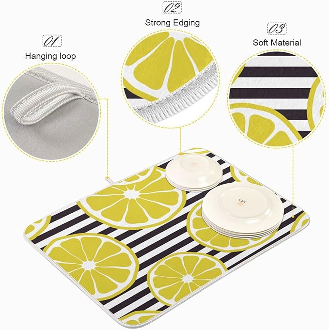 Absorbent Dish Drying Mat for Kitchen Counter - Image 4