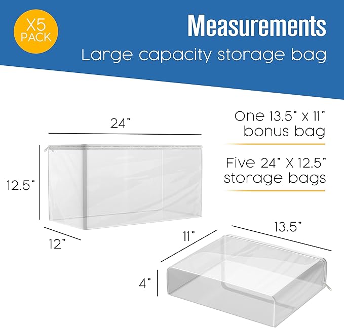 Houseables Clothes Storage Bag, Sweater Bags Moth Proof, Moth Proof Sweater - Image 2