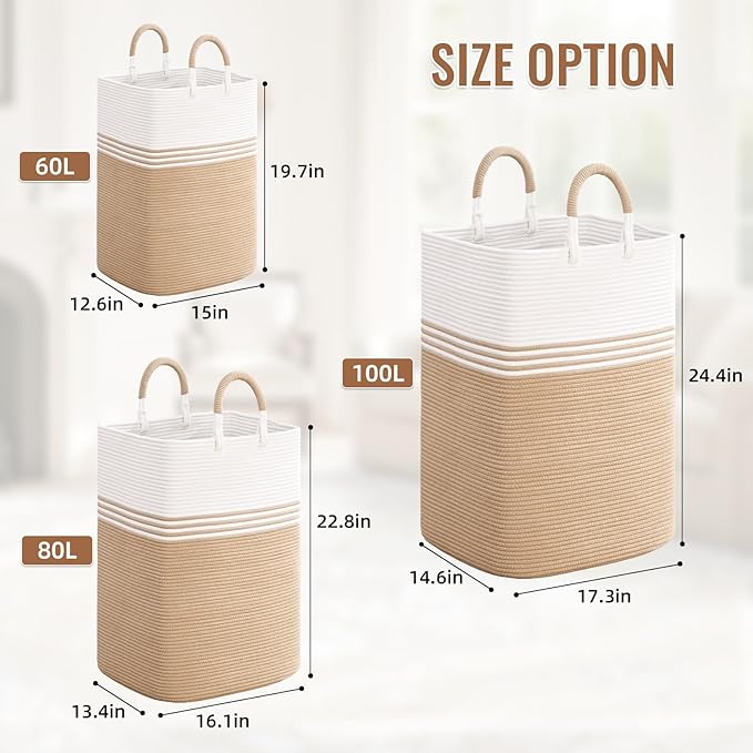 Laundry Basket Hamper, Blanket Storage, Dirty Clothes Hamper - Image 5