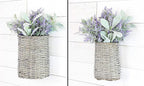 AuldHome Design Wall Hanging Baskets; Woven Wicker Rustic Farmhouse Gray Washed - Image 8