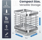 Luxspire Toothbrush Holders for Bathroom, Stainless Steel Electric Toothbrush - Image 3