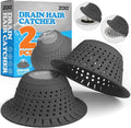 zaa Bathtub Drain Hair Catcher, Premium Silicone Collapsible 2 Pack Drain by zaa