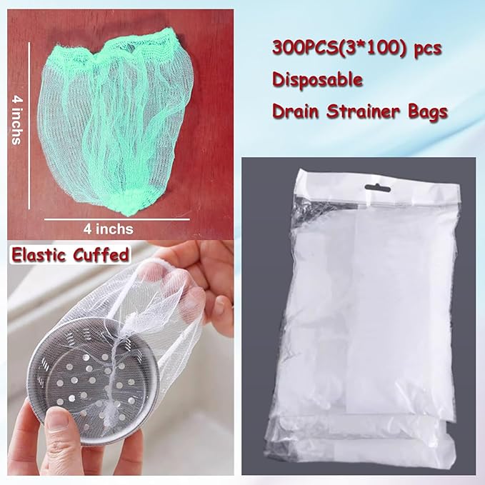 300 Sink Strainer Net Bags for Sink Drain Strainer - Image 3