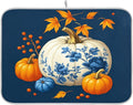 Pumpkin Porcelain Blue White Dish Drying Mat by Wamika
