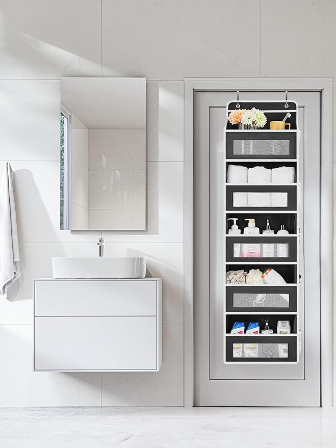 JARLINK Over the Door Organizer Storage, 5 shelf Hanging Organizer - Image 2
