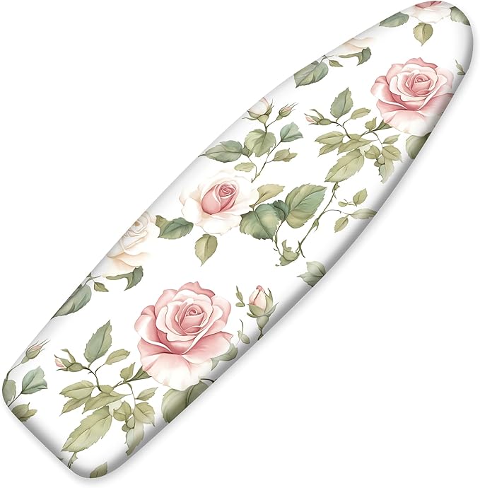 Floral Ironing Board Cover 17.7"x49", Standard Size Iron Board Covers by BVBOX