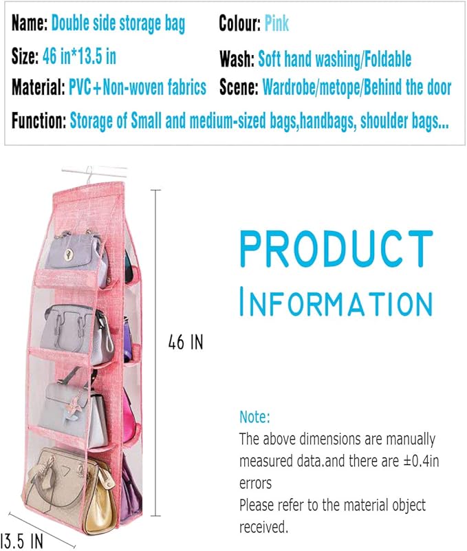 AARAINBOW 2 Packs Hanging Handbag Purse Organizer - Image 2