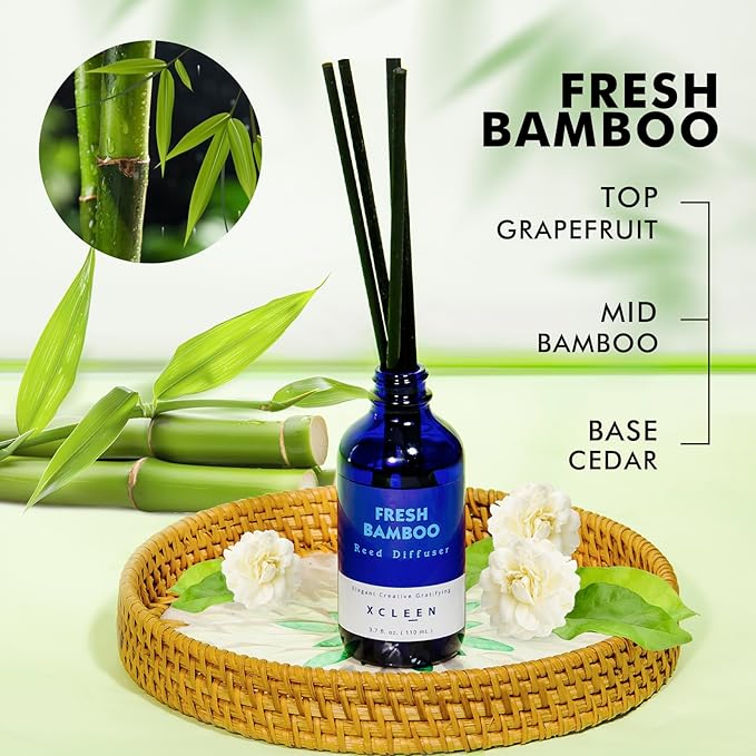 Reed Diffuser, Fresh Bamboo Scented Diffuser - Image 4