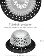 LEKEYE Shower Drain Hair Catcher/Bathtub Drain Cover/Drain Protector - Image 3