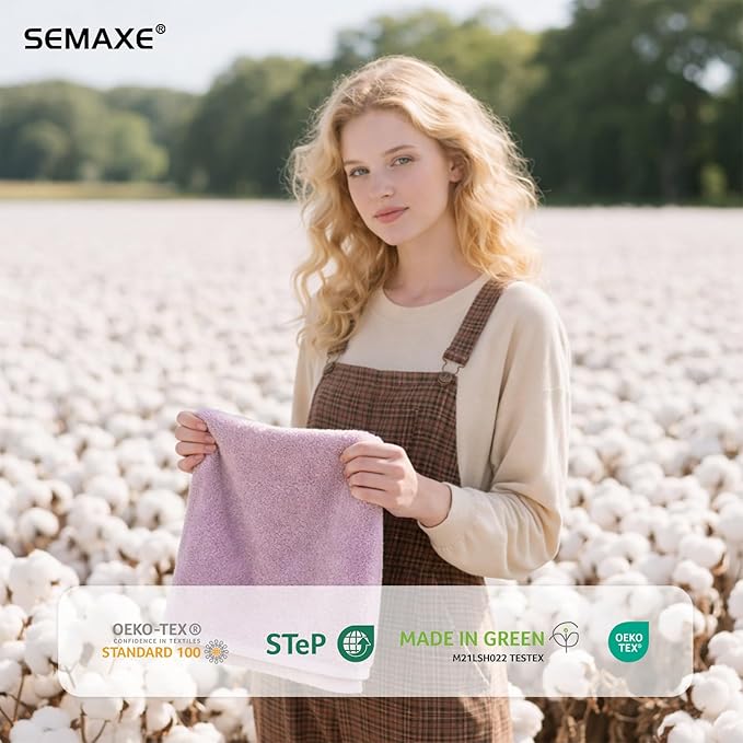 SEMAXE 12 Pack Hand Towels for Bathroom, 100% Cotton Towels - Image 4