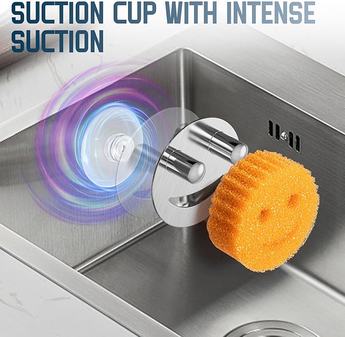 Stainless Steel Smiley Face Dish Sponge Holder, Rv Apartment Kitchen - Image 4